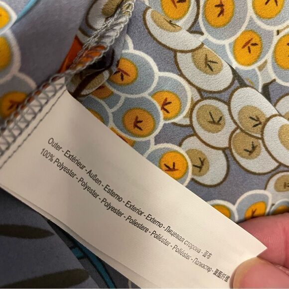 Traffic People Corrine Midi Dress In Grey Floral Berry Ballon Sleeves Size XS - Picture 9 of 9